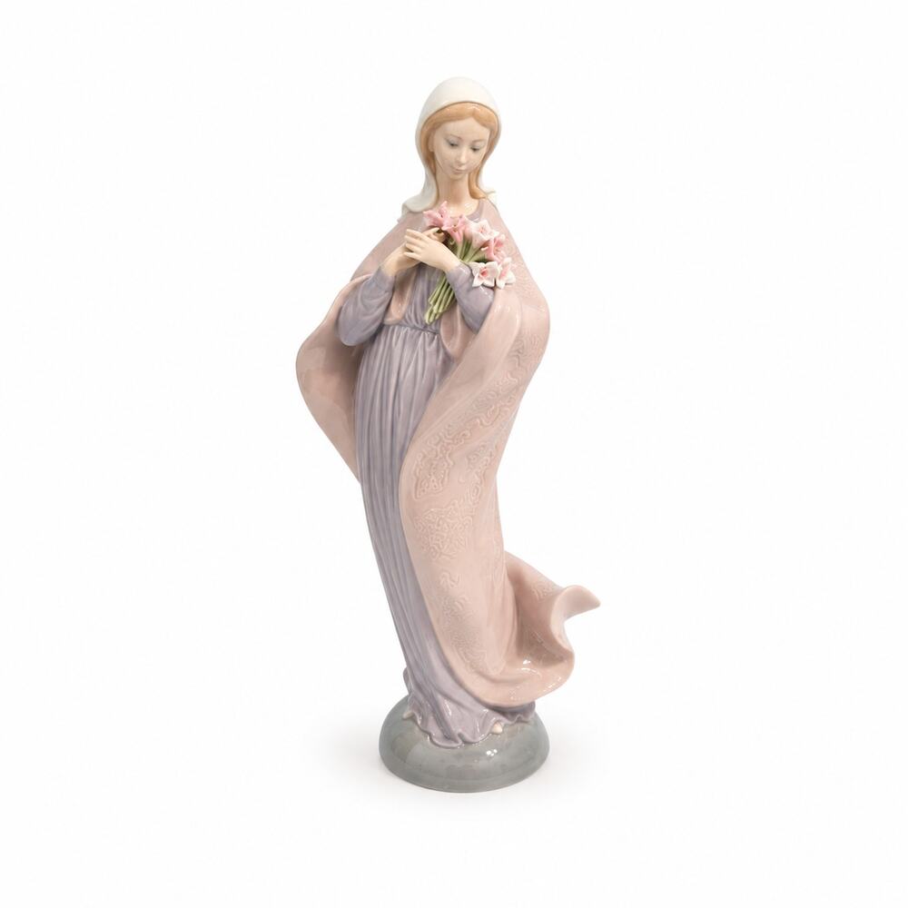 Retired Lladro 5171 Our Lady With Flowers Figurine Vicente Martinez 12.5" VTG
